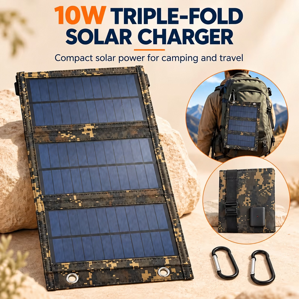 Solar Emergency Charger - Pannello solare pieghevole da 5 V